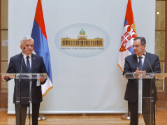 23. decembar 2020. Predsednici skupština Srbije Ivica Dačić i Republike Srpske Nedeljko Čubrilović